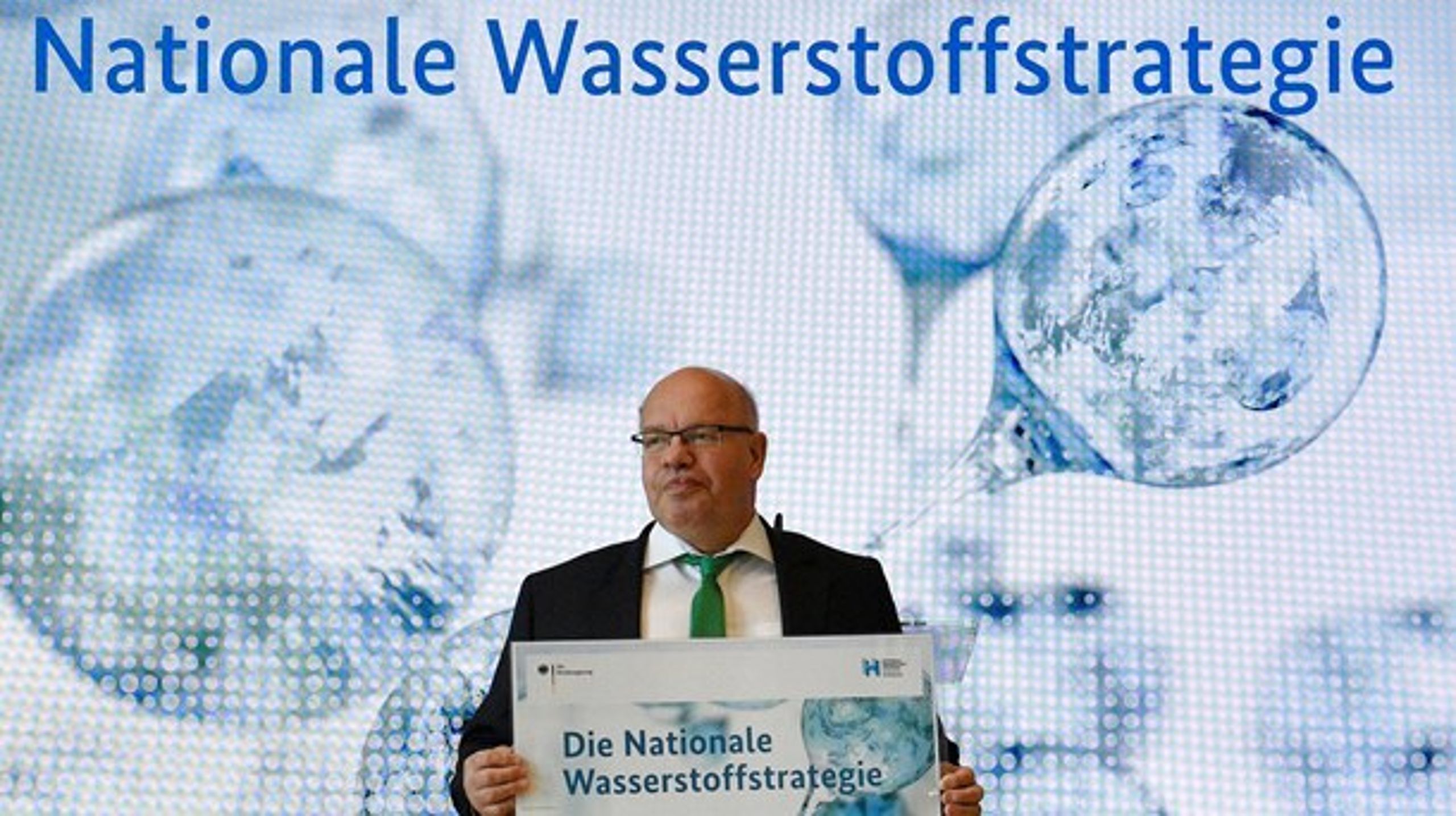 Tysklands finansminister, Peter Altmeier, præsenterer den tyske stats strategi for brintenergi